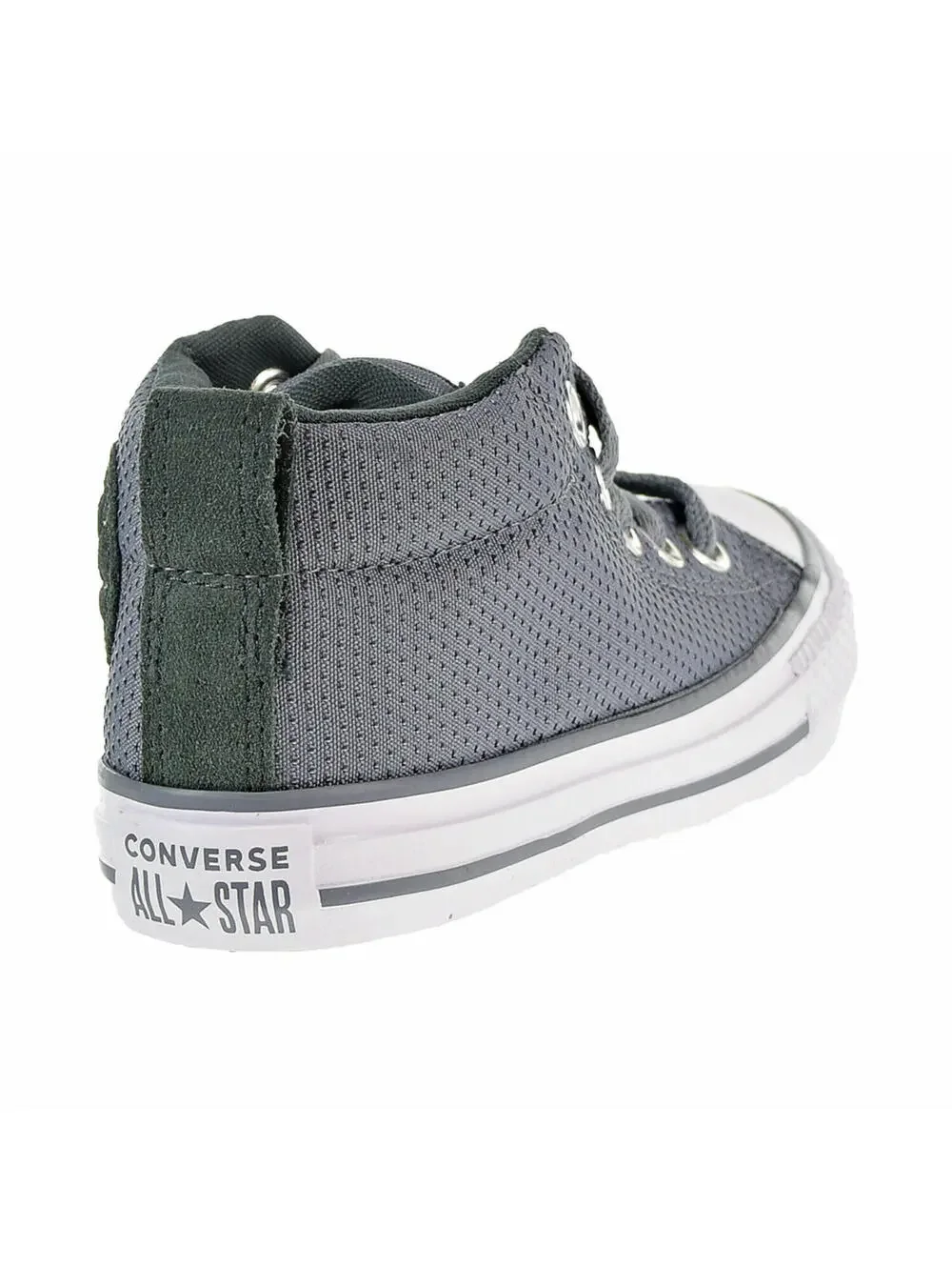 Converse $50 Chunk Taylor All Star Street Mid Size 2 Big Boys Shoes Grey 661890F